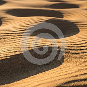 Rippling sand dunes create an abstract