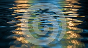 Rippling water surface with reflections of