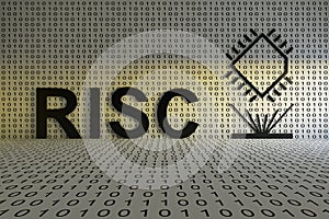 RISC concept text sunlight 3D