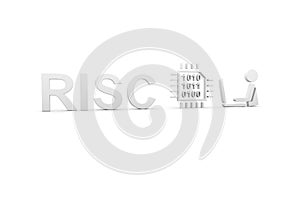 RISC concept white background