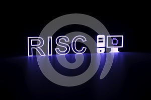 RISC neon concept self illumination background