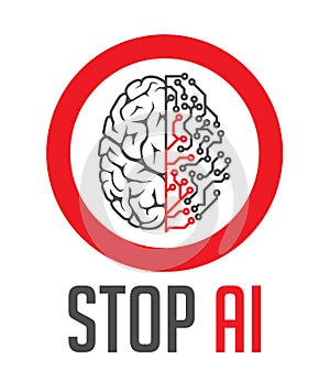 Stop AI - Rise against the artifficial intelligence photo