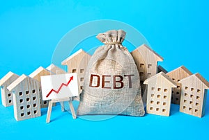 Rise of debt and town houses. The growth of the municipality`s debts. Municipal budgeting. High maintenance and repair costs and