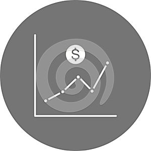 Rise icon vector image.