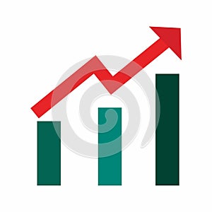 Rise icon vector image.