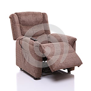 Rise and recline chair, partially reclined. photo