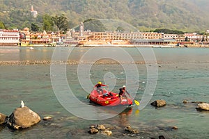 Rafting on the Ganga river in Rishikesh