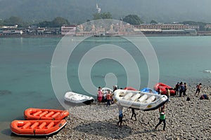 Rafting on the Ganga river in Rishikesh