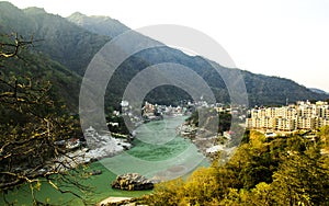 RISHIKESH, INDIA - view to Ganga river