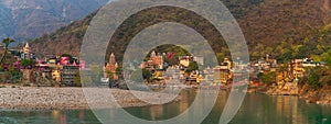 Rishikesh, yoga city India, Ganges River valley, Ganga, Uttarakhand Panorama Landscape Photography