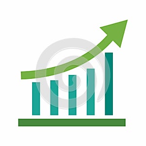 Rising Economy I icon vector image.