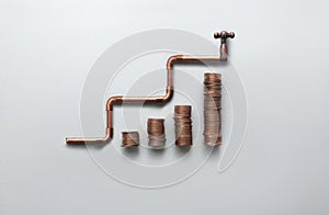 Rising energy bills and costs concept