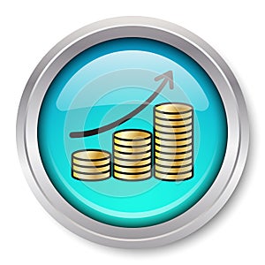 Rising Gold Coins Icon