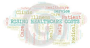 Rising Healthcare Costs word cloud.