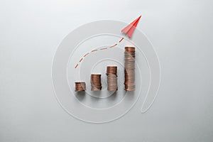 Rising inflation, costs and prices concept