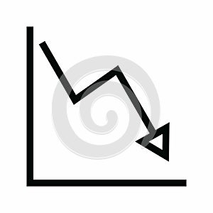 Rising Line Graph icon vector