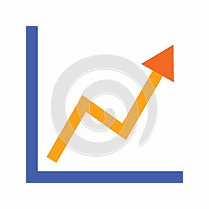 Rising Line Graph icon vector image.
