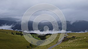 Rising mist in Romania