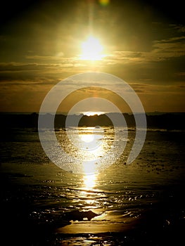 The Rising Sun At Batu Layar Beach photo