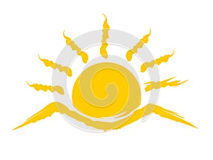 Rising sun logo photo