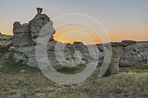 Rising Sun at Writing on Stone Provincial Park