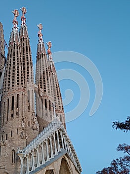 Rising towards the sky, the Sagrada FamÃ­lia is Barcelona's most famous silhouette