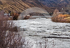 Rising water, Truckee River near Reno, Nevada