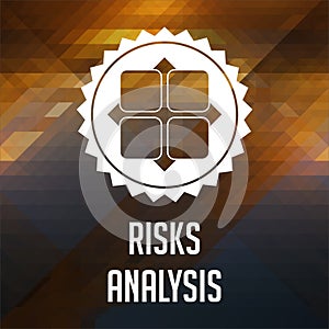 Risk Analysis Concept on Triangle Background.