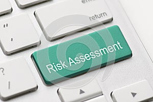 Risk assess assessment project market keyboard button