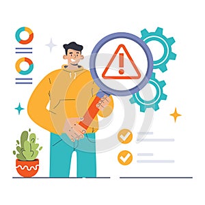 Risk Assessment concept. Flat vector illustration.