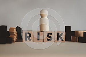 Risk assessment, decision to accept business result in uncertainty, unpredictable situation concept