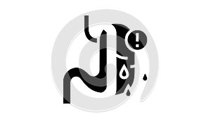 risk of complications, severe bleeding glyph icon animation