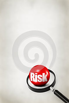 Risk concept on abstract background