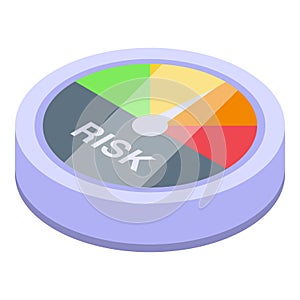 Risk data icon isometric vector. Business management