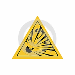Risk of explosion sign vector
