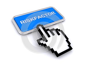 Risk factor button on white