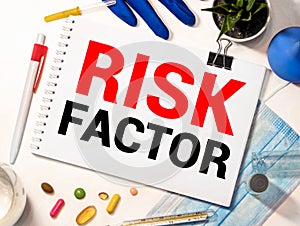 Risk factor text on paper