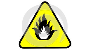 Risk of fire safety signs board