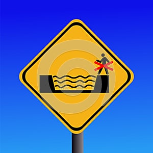 Risk of flash flooding sign