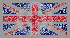Risk Great Britain Flag - Collage with Dead Objects