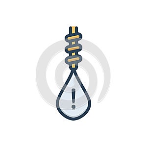 Color illustration icon for Risk, hazard and danger