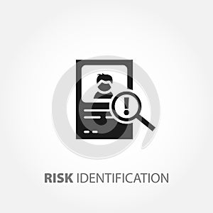 Risk IDENTIFY ICON. Identity card icon