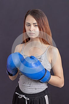 Risk of injury. Female boxer change attitudes within sport. Rise of women boxers photo