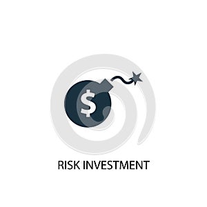 Risk investment icon. Simple element