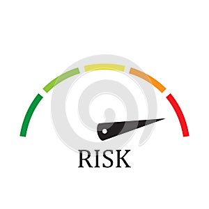 Risk level icon in flat style. Vector illustration on white background. Business concept.