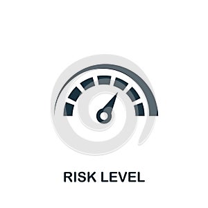 Risk Level icon. Simple creative element. Filled monochrome Risk Level icon for templates, infographics and banners