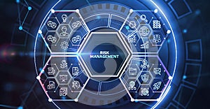 Risk Management and Assessment for Business Investment Concept. Business, Technology, Internet and network concept