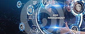 Risk Management and Assessment for Business Investment Concept. Business, Technology, Internet and network concept