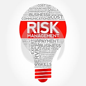 Risk Management bulb word cloud