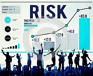 Risk Management Business Investment Unsteady Concept